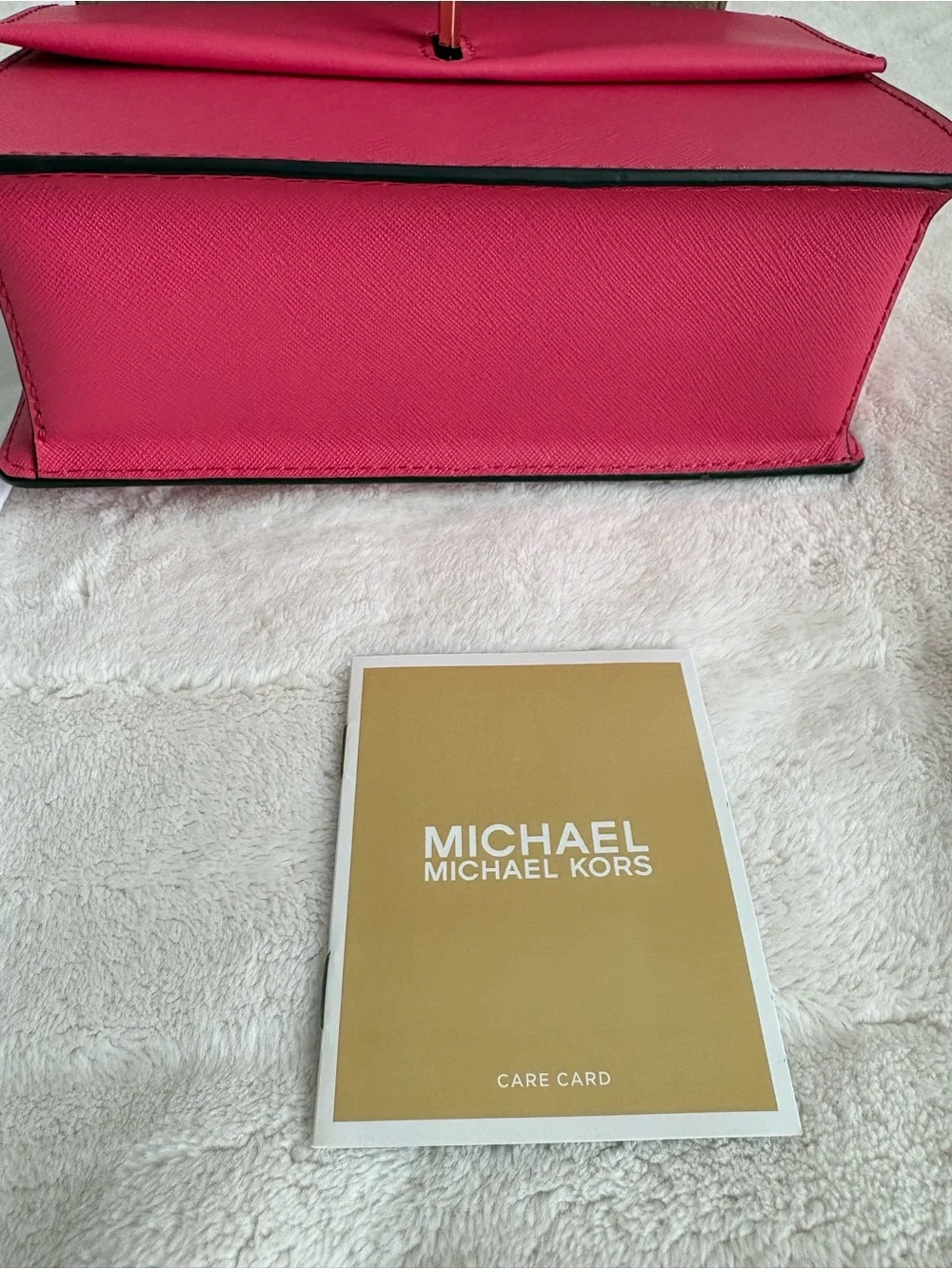 Michael Kors Pink Saffiano Leather Chain Crossbody Bag + Dust Bag
